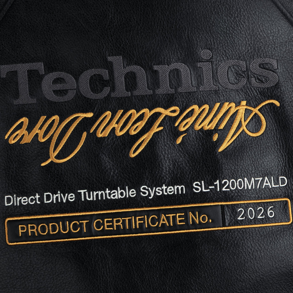 ALD Technics Varsity Leather Jacket Black