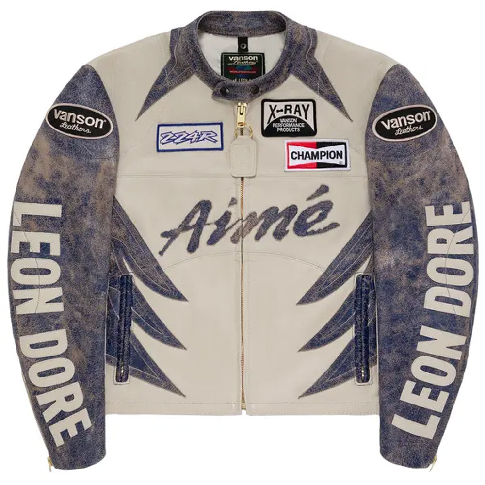 ALD x Distressed Leather Moto Jacket – Pristine