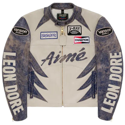 ALD x Distressed Leather Moto Jacket – Pristine