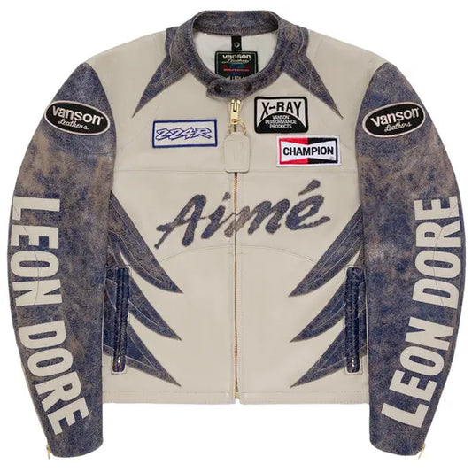 ALD x Distressed Leather Moto Jacket – Pristine
