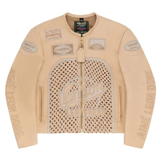 ALD x Vanson Leather Jacket Bone