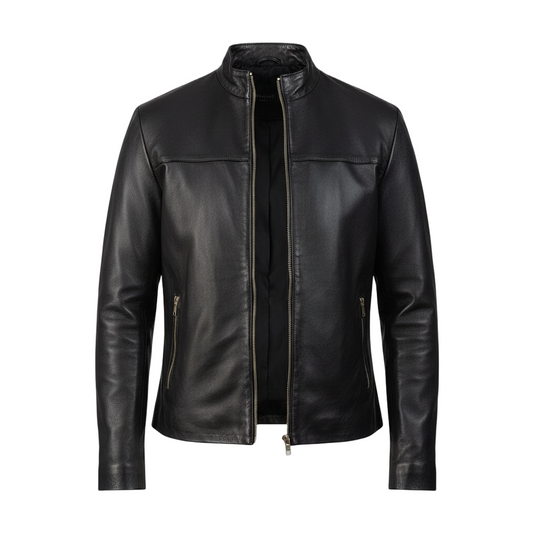 Adornica Black Leather Biker Jacket Australia - CoreFlexInd