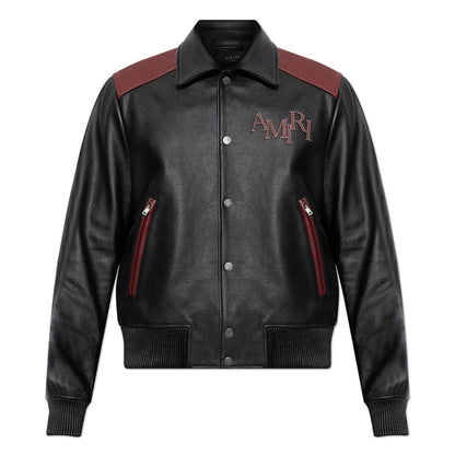 Lederjacke mit Logo-Patch für Herren 