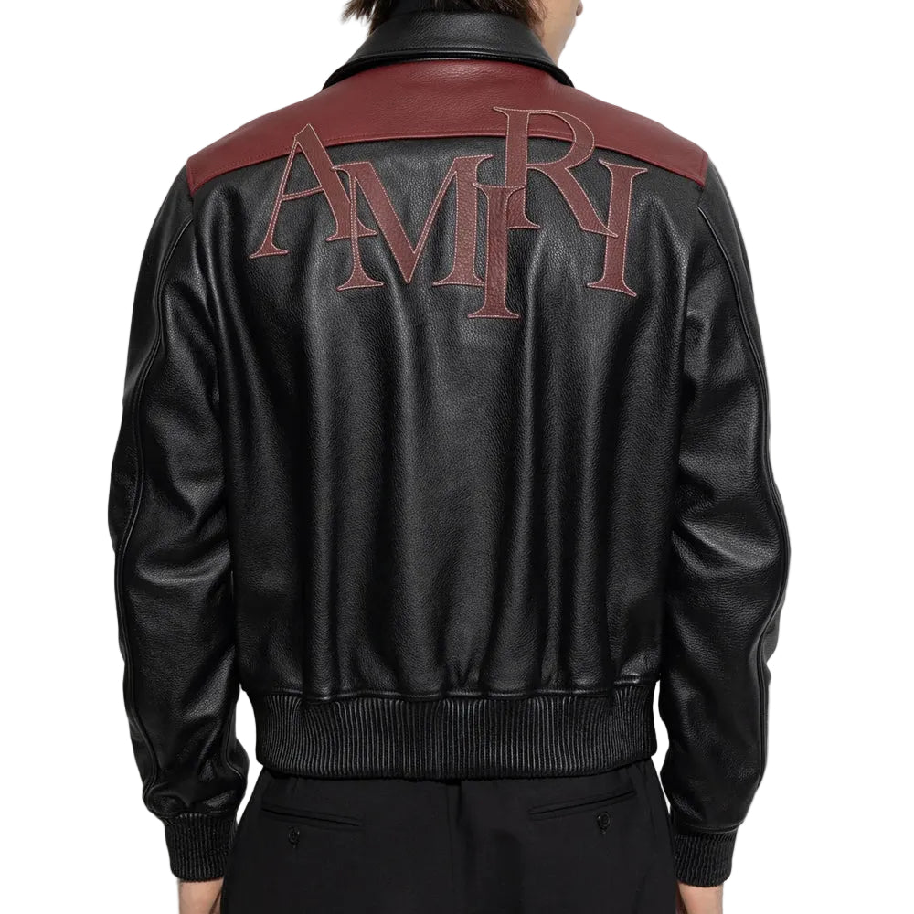 Lederjacke mit Logo-Patch für Herren 