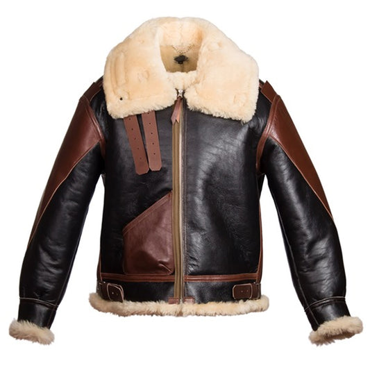 B-3 Sheepskin Flight Jacket with Horsehide Overlays
