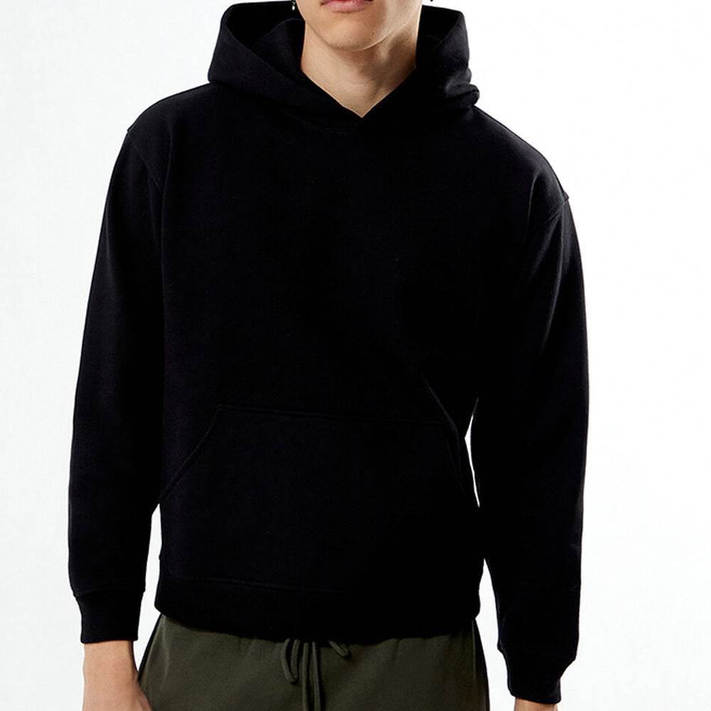 Black Solid Color Hoodie - CoreFlexInd