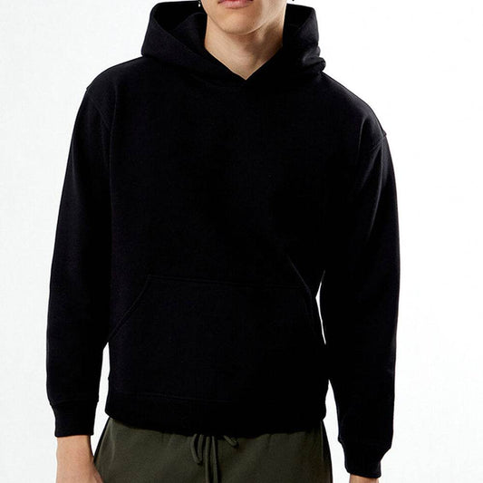 Black Solid Color Hoodie - CoreFlexInd