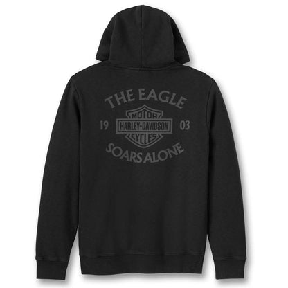 Black Eagle Soars Alone Slub Hoodie - CoreFlexInd
