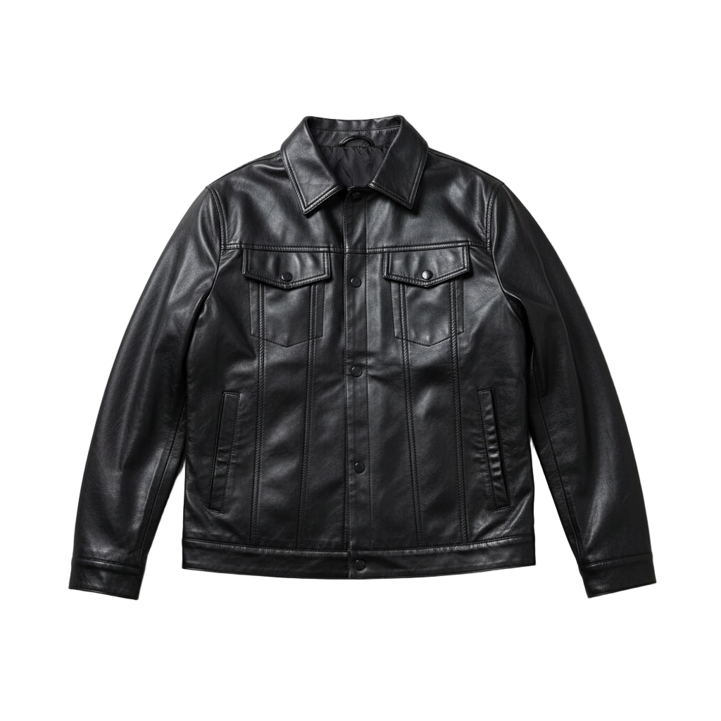 Black Leather Jacket-Coreflexind