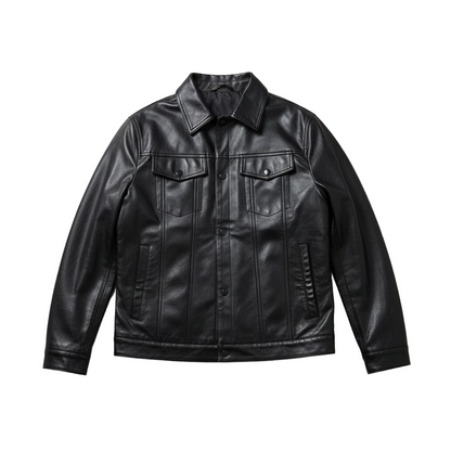 Black Leather Jacket-Coreflexind