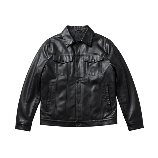 Black Leather Jacket-Coreflexind