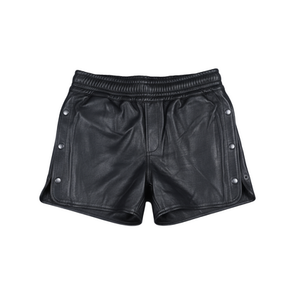 Black Leather Snap Short - CoreFlexInd