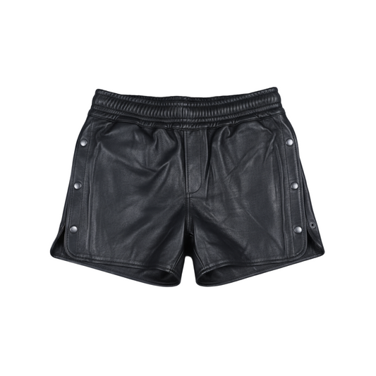 Black Leather Snap Short - CoreFlexInd
