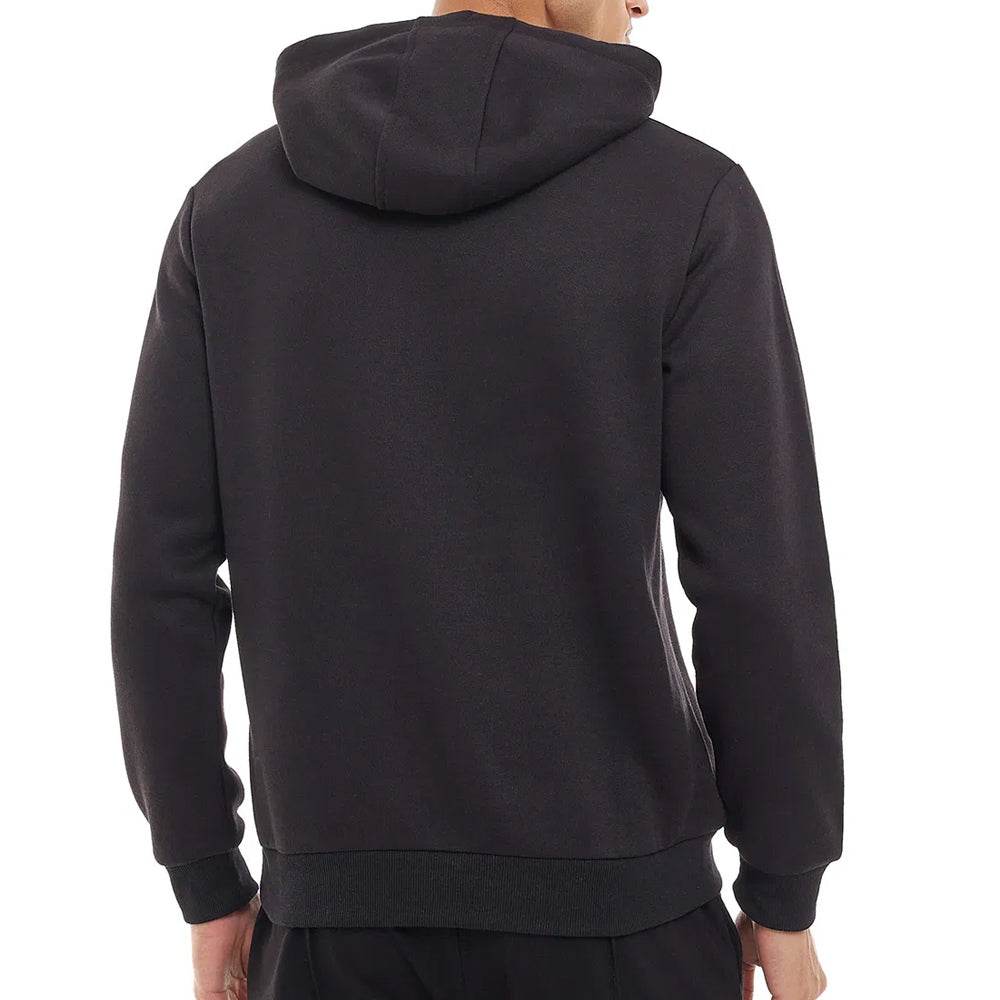 Black Print Detail Hoodie - CoreFlexInd