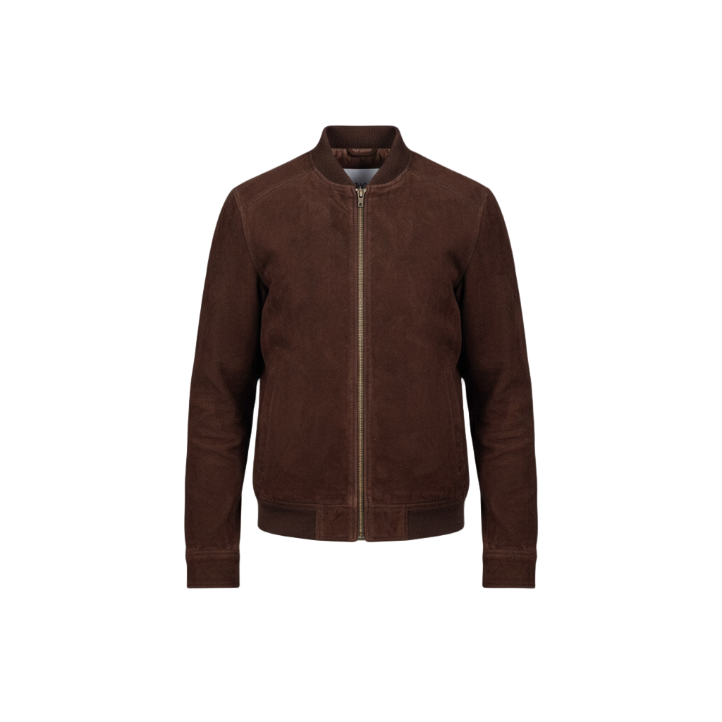 Brown jacket on a white background