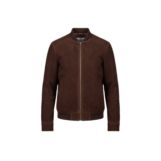 Brown jacket on a white background