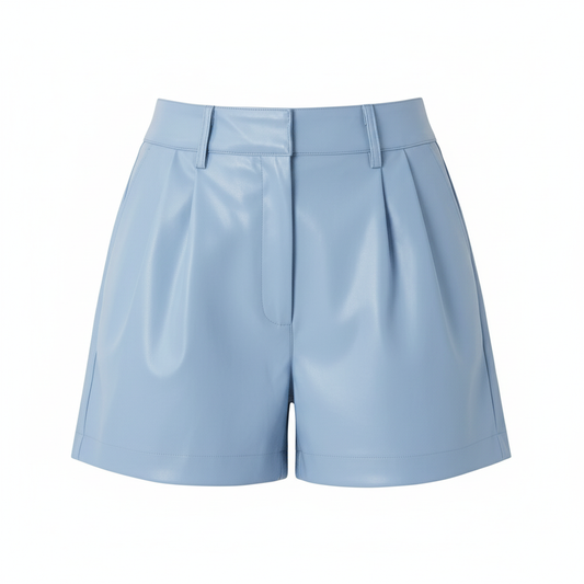 Light blue shorts on a white background