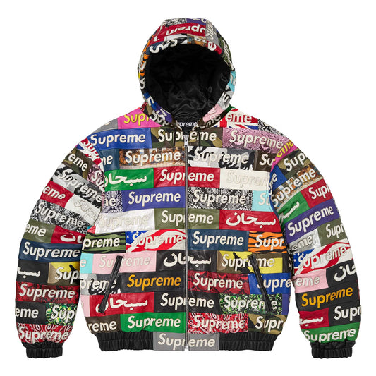 Box Logo Appliqué Hooded Leather Jacket