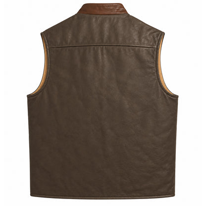 Men’s Kennesaw Concealed Brown Leather Vest