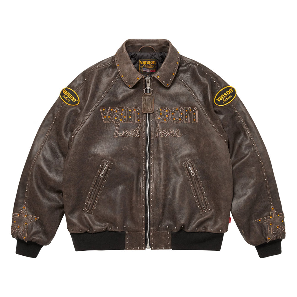 Brown Distressed Leather Simon Jacket