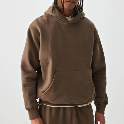 Brown Solid Hoodie - CoreFlexInd