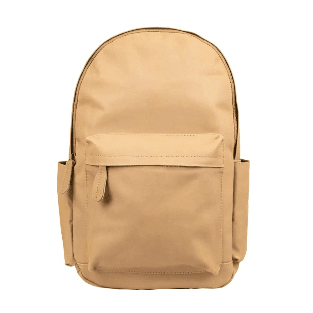 Camel Leather Backpack For Professionals - CoreFlexInd