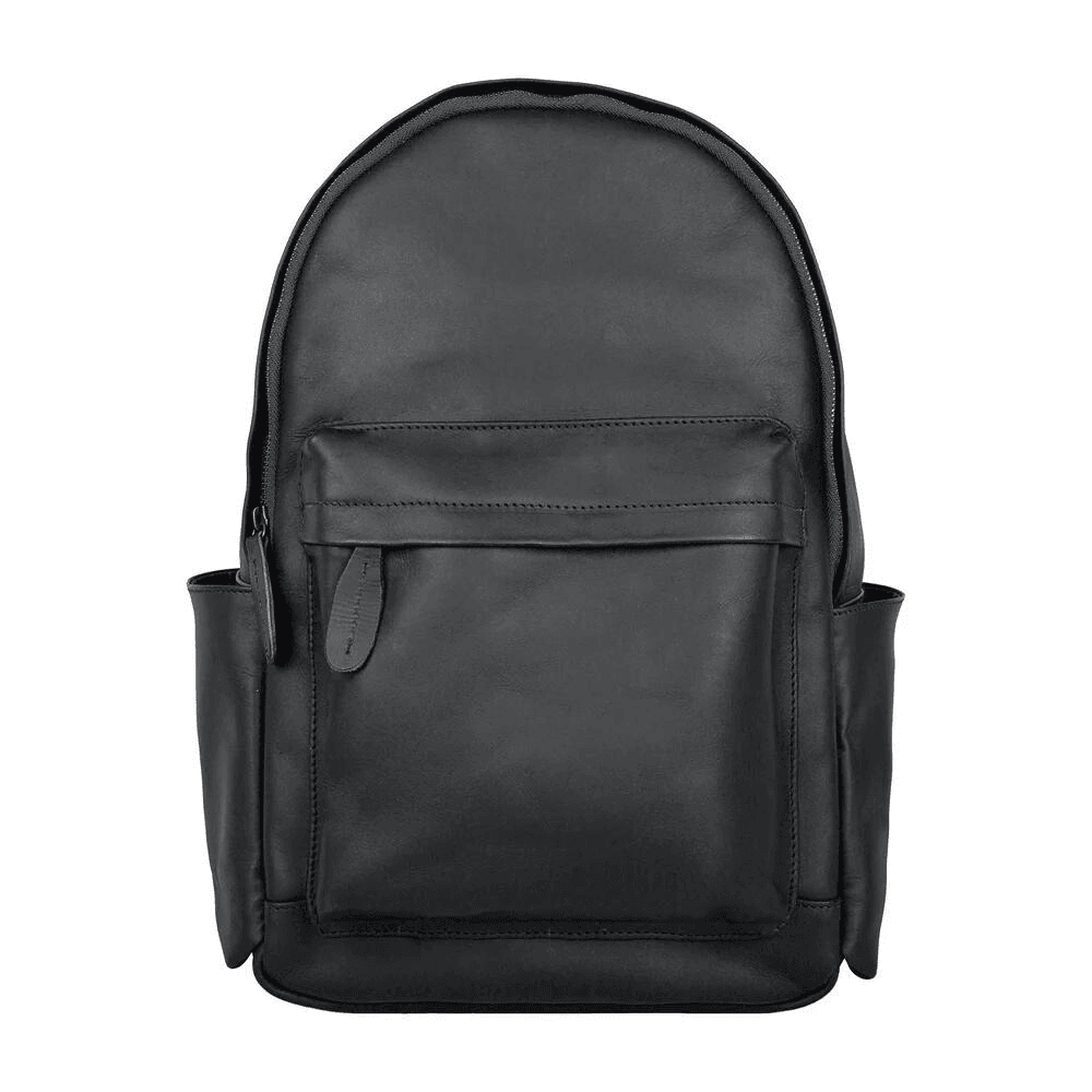 Classic Black Leather Backpack - CoreFlexInd