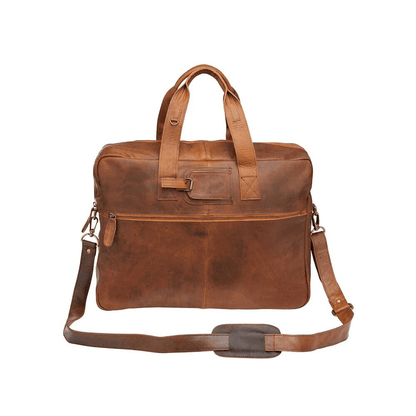 Classic Brown Leather Bag Holdall - CoreFlexInd