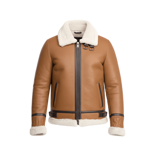 Classy_Tan_Leather_Shearling_Aviator_Jacket-Coreflexind