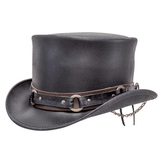 Cowhide Womens Leather Top Hat - CoreFlexInd