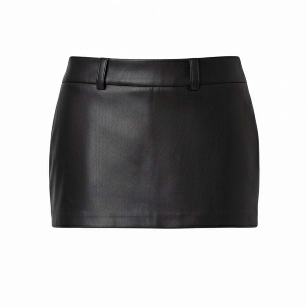 Crawfordin luonnonnahkaiset minishortsit 
