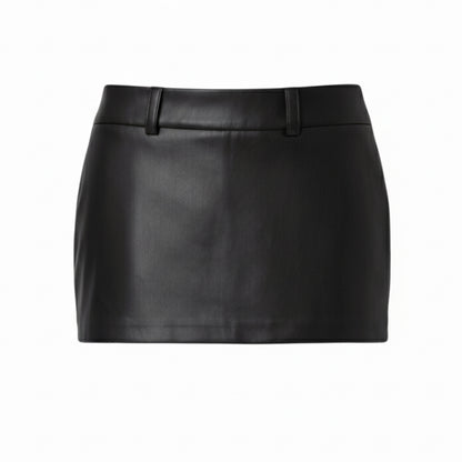 Crawfordin luonnonnahkaiset minishortsit 