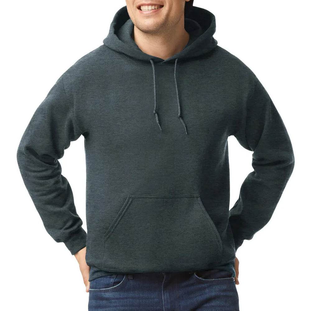 Sudadera con capucha de color gris jaspeado oscuro