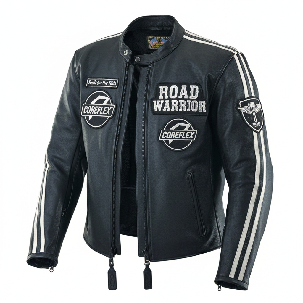 Drifter Mk2 Cruiser Touring Style Leather Motorcycle Jacket