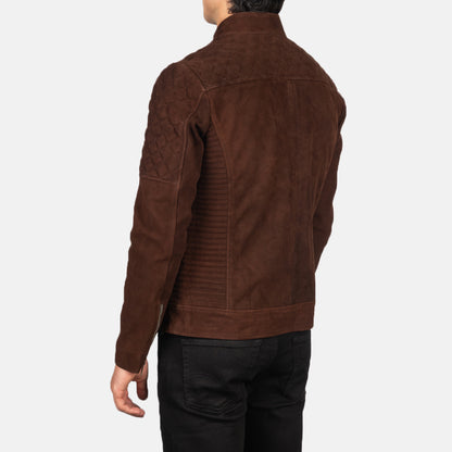 Fernando Quilted Brown Biker Jacket