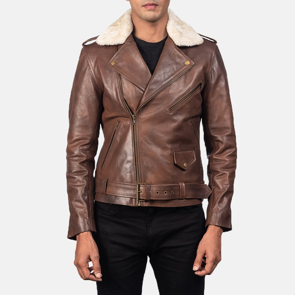 Furton Brown Leather Jacket