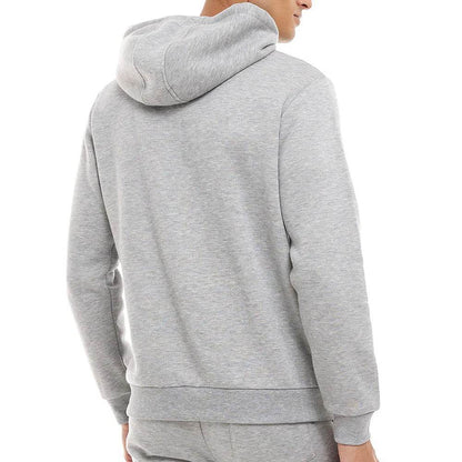 Grey Melange Printed Hoodie - CoreFlexInd
