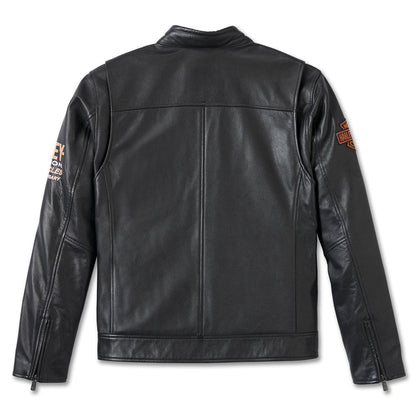 HD Herreskinnjakke 120-årsjubileum Svart