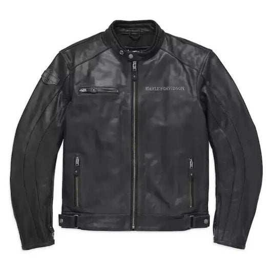 Pánská reflexní kožená bunda s motivem lebky HD EC