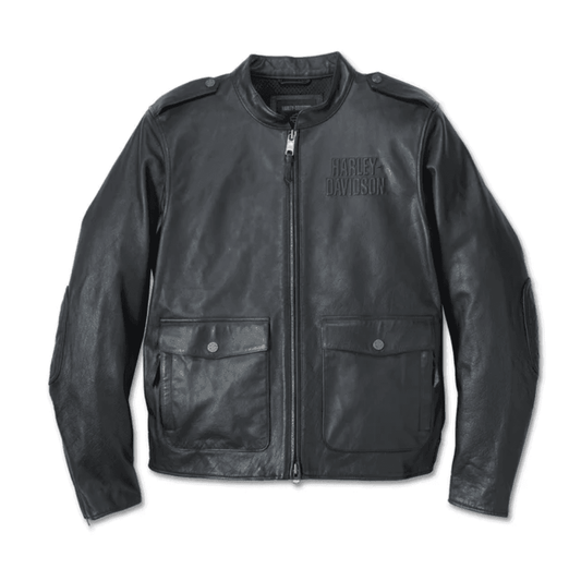 H-D Men's H-D Flex Layering System Captains Leather Jacket Outer Layer - CoreFlexInd