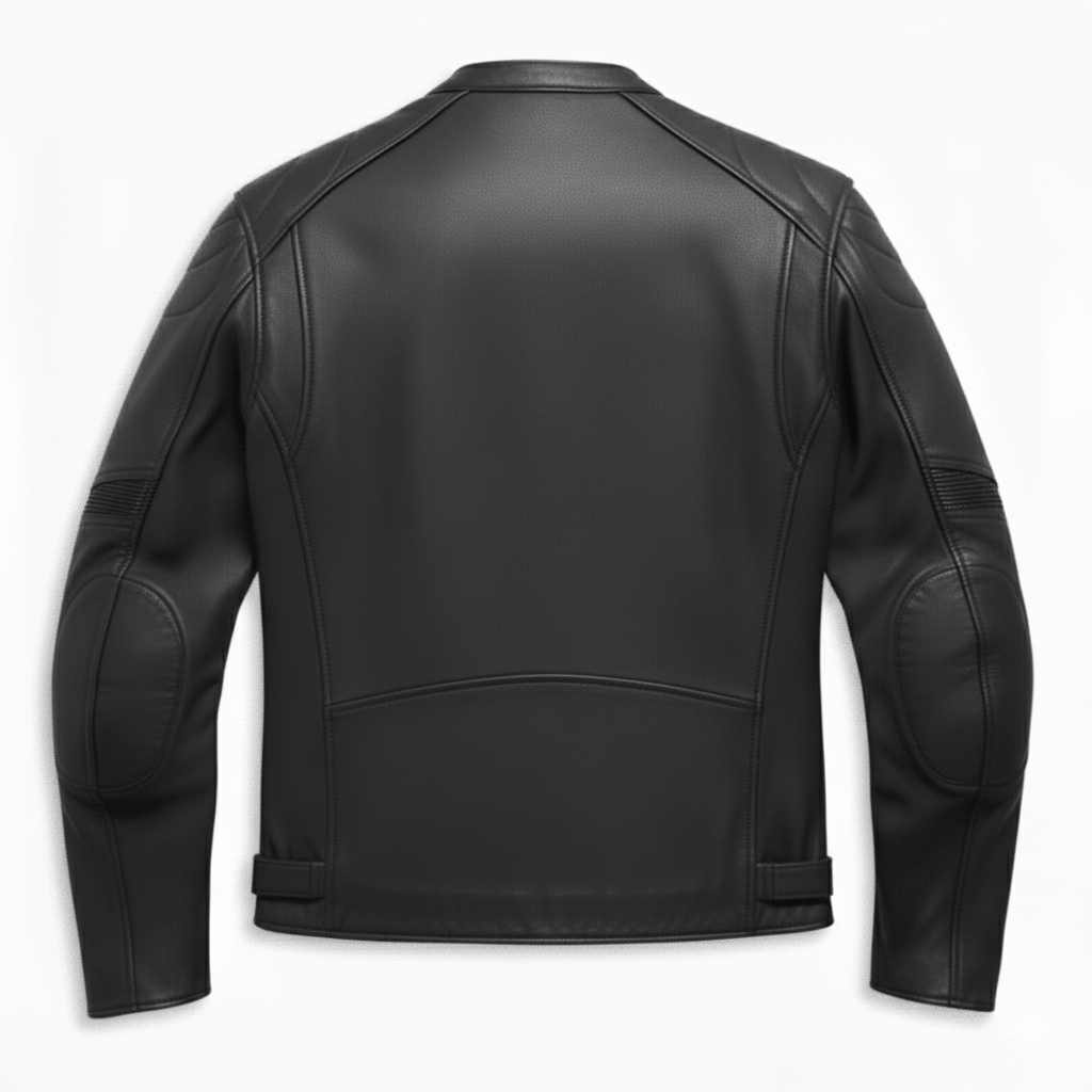 H-D Men's Leather Jacket Brawler Black and orange - CoreFlexInd