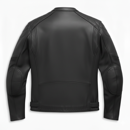 H-D Men's Leather Jacket Brawler Black and orange - CoreFlexInd