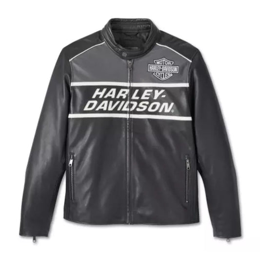 H-D Men's Leather Jacket Factory