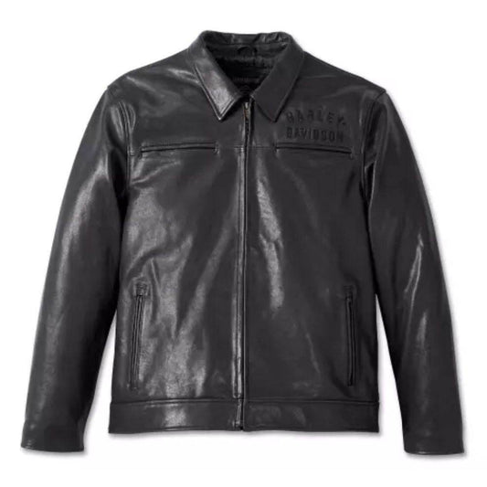 H-D Men's Leather Jacket Road Rocker Black - CoreFlexInd