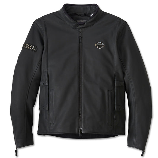 Pánská kožená bunda Paradigm Triple Vent System 2.0 HD, černá, krásná