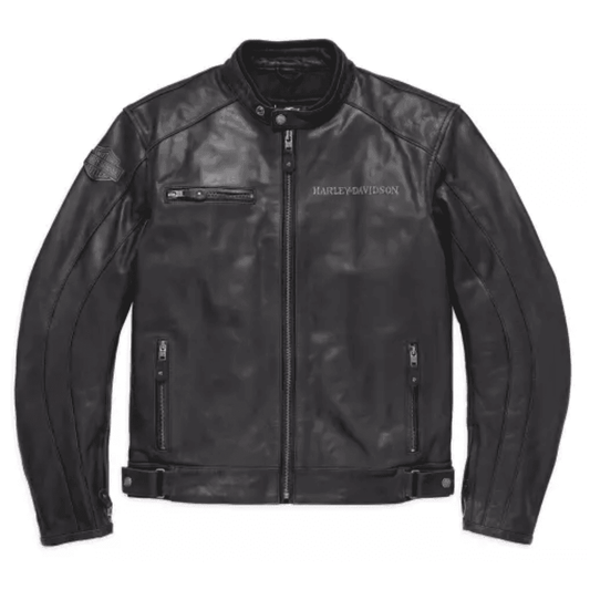 H-D Men's Reflective Skull Leather Jacket EC - CoreFlexInd