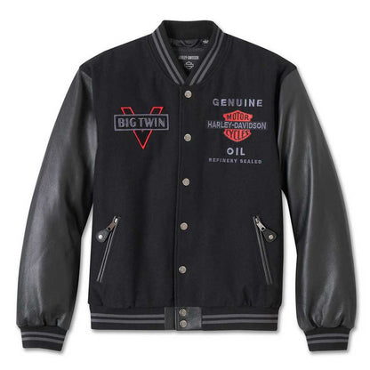 Pánská kožená bunda HD V-Twin Varsity