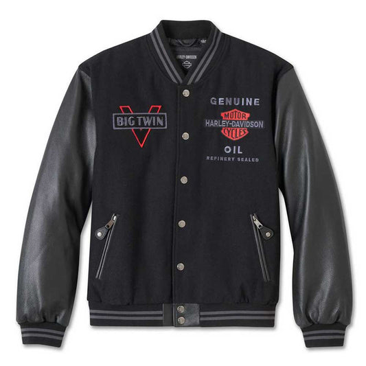 Pánská kožená bunda HD V-Twin Varsity