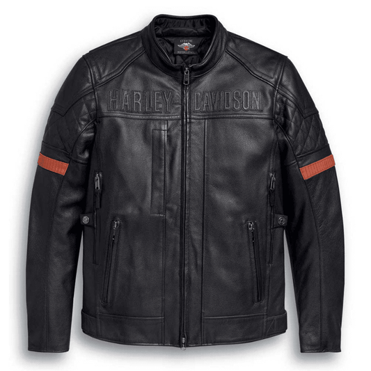 H-D Men's Vanocker Triple Vent Leather Jacket - CoreFlexInd