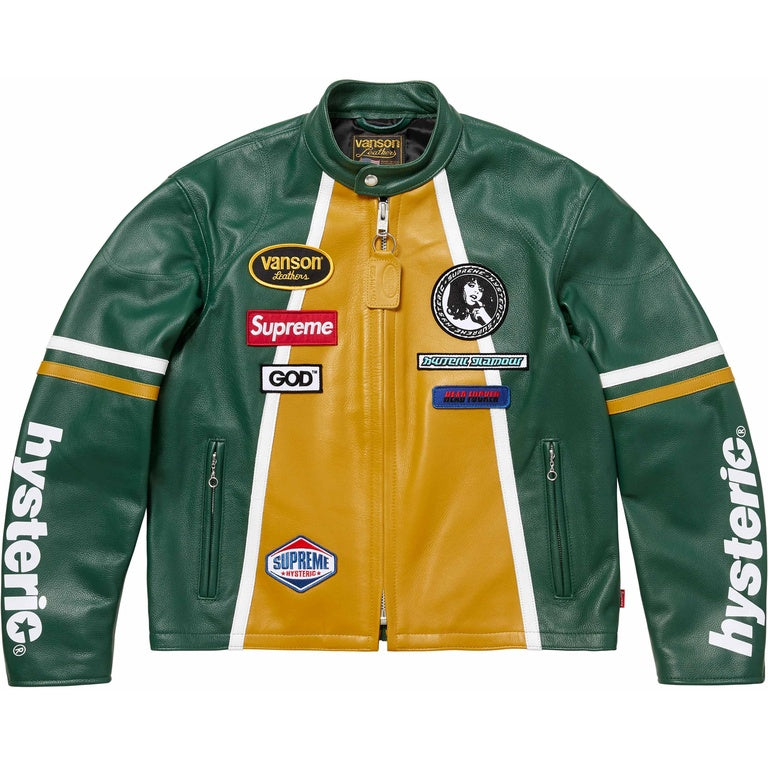HYSTERIC GLAMOUR leather jacket custom fit cowhide racing jacket